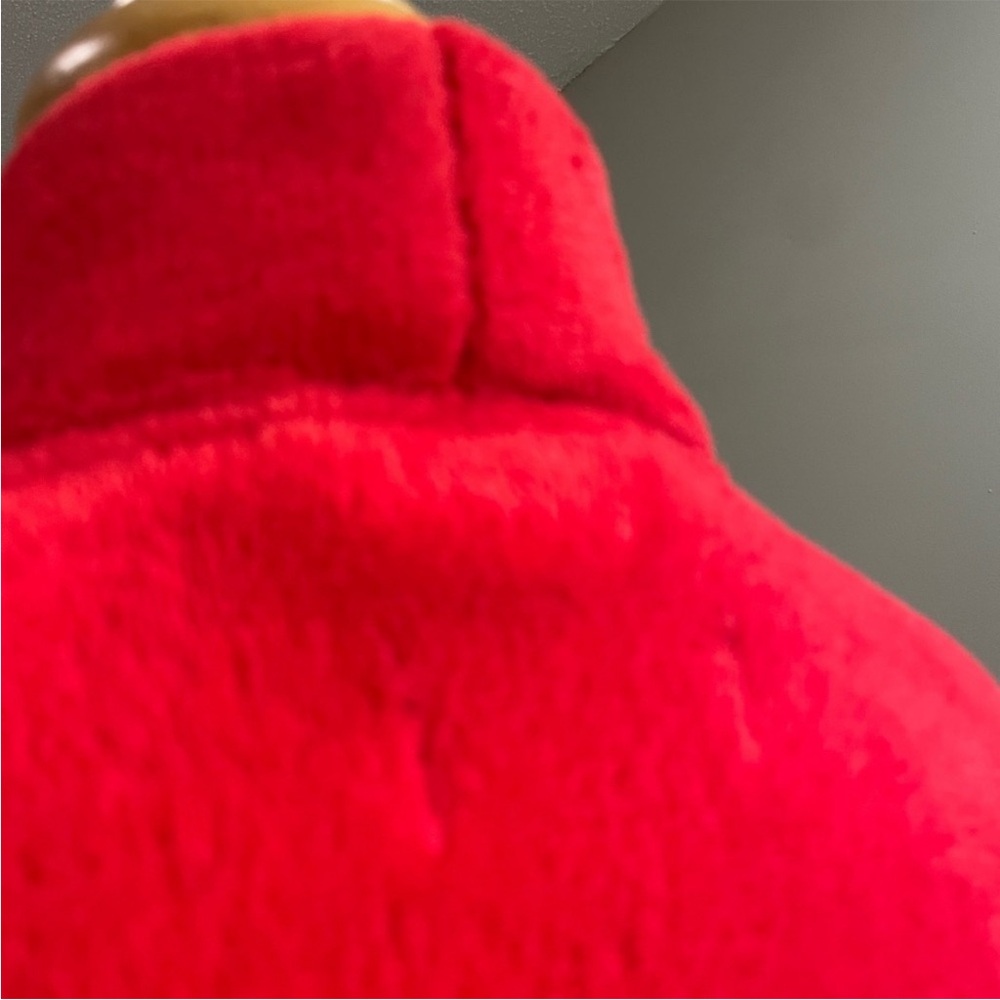 Lauren Ralph Lauren Red Plush Fleece Robe Bathrobe Belted Cozy Size S/M - Picture 7 of 11